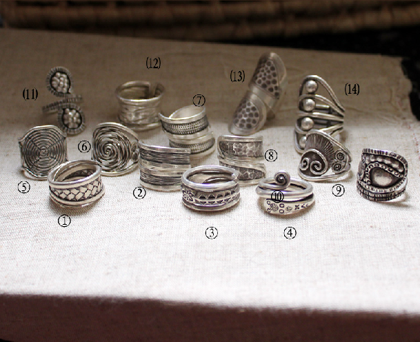 New Nepal Handmade Sterling Silver Rings Series B